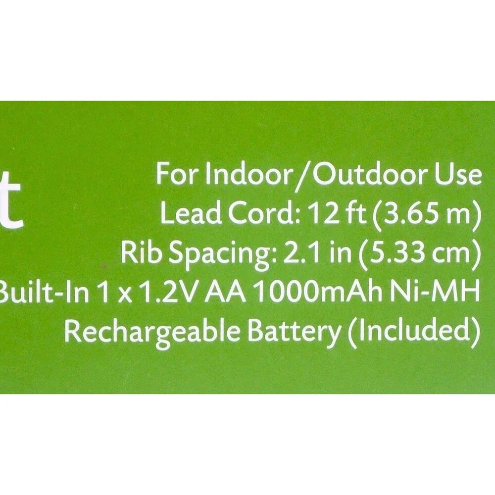 Solar Patio Umbrella String Rib Lights Garden Outdoor Length 4.17 ft Canopy New